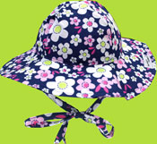 Flap Happy Daisies Floppy Hat w/Ties 
