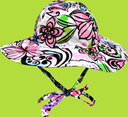 Flap Happy Gingham Fishies Floppy Hat 