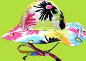 Pop Art Poppies Floppy Hat UPF 50+