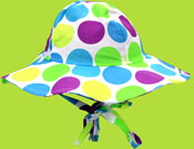 Flap Happy Tahitian Dots Floppy Hat w/Ties 