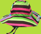 Flap Happy Tango Stripe Floppy Hat with Ties