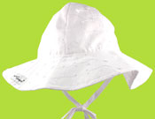Flap Happy White Eyelet Floppy Hat w/Ties