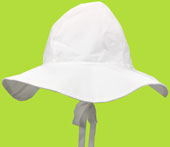 Flap Happy White Floppy Hat w/Ties