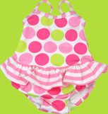 Flap Happy Sherbet Dot Swimsuit w/Ruffle and Diaper 