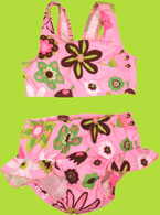 Flap Happy Mod Floral Swim Top and Diaper w/Ruffle