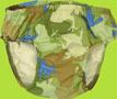 Flap Happy Camo Frog Cotton Sheeting Swim Diaper 