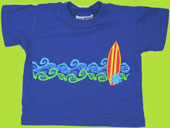 Flap Happy Cabo Surf Royal T-shirt w/Surfboard