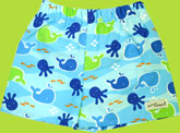 Flap Happy Whale Watch Surf Trunk with Swim Diaper