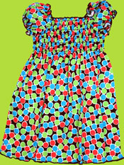 Girlfriends Gum Drops Short Sleeve Smock Dress 
