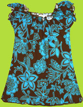 Girlfriends "Mahalo" Peasant Top 