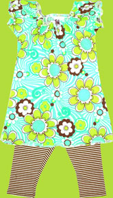 Girlfriends Retro Daisy Peasant Top 