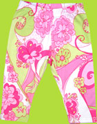 Girlfriends Paisley Flower Cropped Leggings