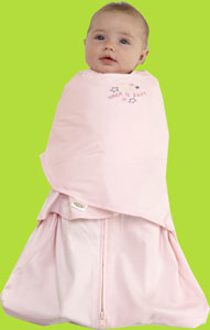 Halo Pink Cotton 2 in One Sleep Sack Swaddle