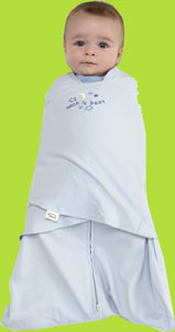 Halo Blue Cotton 2 in One Sleep Sack Swaddle