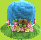 Toddler Turquoise Teddy Bears Hat 