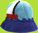 Hand and Heart Hand Crocheted Sailboat Hat 