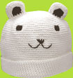 White Polar Bear Hand Crocheted Hat 