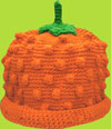 Hand and Heart Orange Berry Hand Crocheted Hat