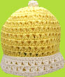 Hand & Heart Yellow Hand Crocheted Beanie