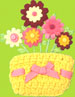 Hartstrings Flower Market Basket Pocket holding Flowers