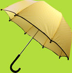 Hartstrings Yellow Polka Dot Umbrella with Navy Trim
