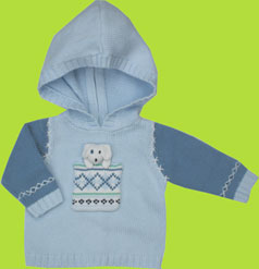 Hartstrings Preppy Puppies Boy Hooded Pullover Sweater