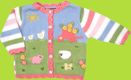 Hartstrings Girls Button-up Cardigan Barnyard Firends