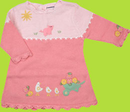 Hartstrings Baby Barnyard Friends Girls Sweater Dress