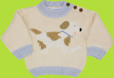 hartstrings baby boy puppy knit sweater