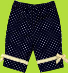 Hartstrings Navy Polka Dot Capri Pant