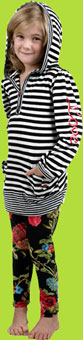 Havengirl La Vie En Rose Hooded Pullover w/Large Rose on Back