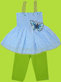Havengirl Butterflies Smocked Top