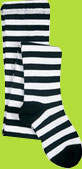 Jefferies Socks Black/White Stripe Children's Tights