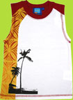 Kaboo Muscle Shirt with Palm Tree Decoration