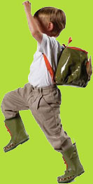 Kidorable Dinosaur Backpack and Rain Boots