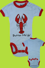 Lazy One Blue Lobster "Butter Me Up" Infant Creeper
