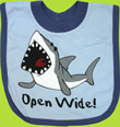 Lazy One Deep Sleeper "Open Wide" Shark Bib