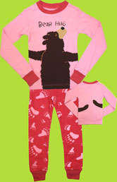Bear Hug Pink Pajama Set w/Pink Bottoms 