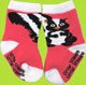Lazy One Coral Rose "Little Stinker" Socks 
