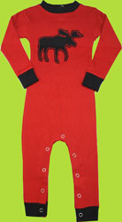 Classic Moose Red Unisex Union Suit 