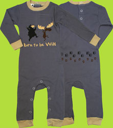  Bluish Grey Born to be Wild Unionsuit 