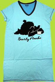 Lazy One "Bearly Awake" Adult V-Neck Nightshirt