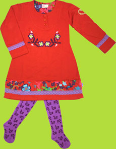 Me Too Red Long Sleeve Dress