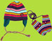 Me Too Magic Striped Knit Hat and Mitten Set