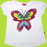 Me Too Dena Bam White T-shirt w/Butterfly Screen