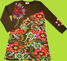 Me Too Asta Bam Long Sleeve Dress w/Jewels