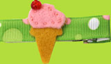 Felt Ice Cream Cone Alligator Clip