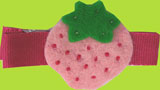 Felt Strawberry Alligator Hair Clip