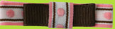 Childrens Brown/Pink Ribbon Snap Hair Clip 
