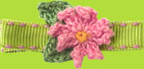 Pink Crochet Daisy Alligator Child Hair Clip 